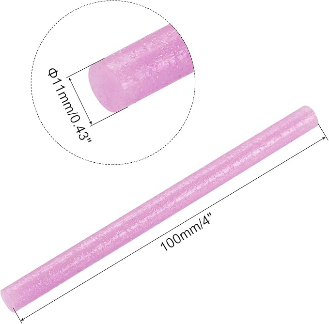 uxcell 20pcs Hot Glue Sticks for Glue Gun 11mm/0.43-inch x 4-inch Mini Hot Melt - Image 2