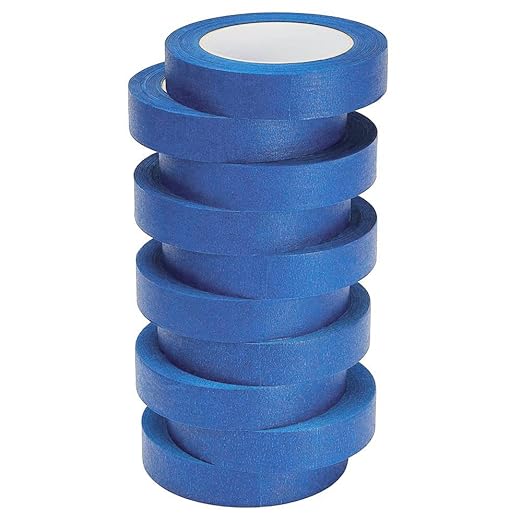 Lichamp 10-Piece Blue Painters Tape 1 inch, 1 inch x 55 Yards x 10 Rolls by Lichamp