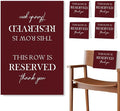 Reserved Seating Chair Signs, This Row Is Reserved Pew Cloths Seating by Unknown