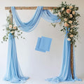 Wedding Arch Draping Fabric 2 Panels 28.7" x 20FT Dusty Blue Sheer Chiffon by Xiomot