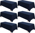 VidaFete Tablecloth 6 Pack 90 * 132inch Rectangle Table Cloth Polyester by VidaFete