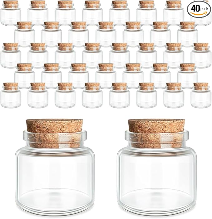 JIUYUE 40 pcs 20 ml Glass Bottle by JIUYUEGlassjewelryfactory