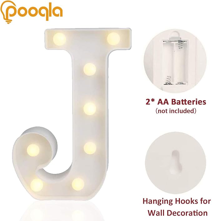 Pooqla LED Marquee Letter Lights Sign, Light Up Alphabet Letter - Image 2