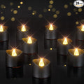 Homemory Black Tea Lights Candles Battery Operated, 200+Hour Flameless by Homemory