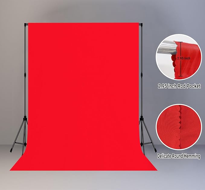 5x7FT Red Screen Backdrop Background - Image 2
