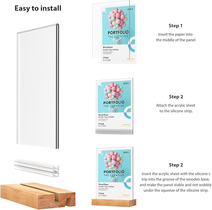 5x7 Inch Acrylic Sign Holder - Image 5