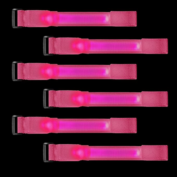 M.best 8pcs LED Light Up Bracelets Glow Flashing Wristbands Glow in The Dark - Image 3