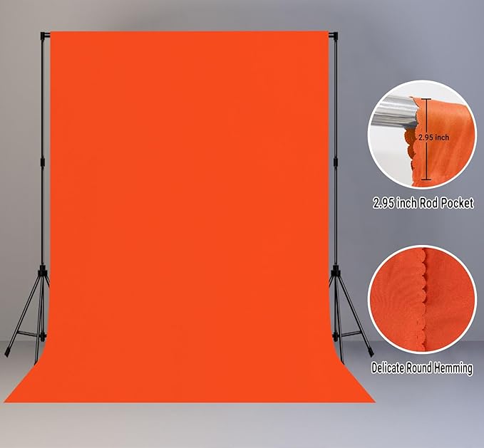 10x20FT Large Orange Screen Backdrop - Image 2