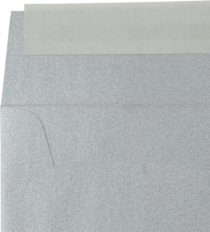 LUXPaper Square Invitation Envelopes | Peel & Press | 3 1/4" x 3 1/4" | Silver - Image 4