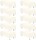 BRILLMAX 10 Pack Ivory Tablecloths 70 x 120 Inch by BRILLMAX