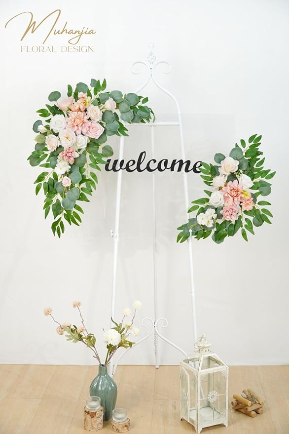 Wedding Sign Faux Flower Swag for Ceremony Party Reception Entrance Floral - Image 8