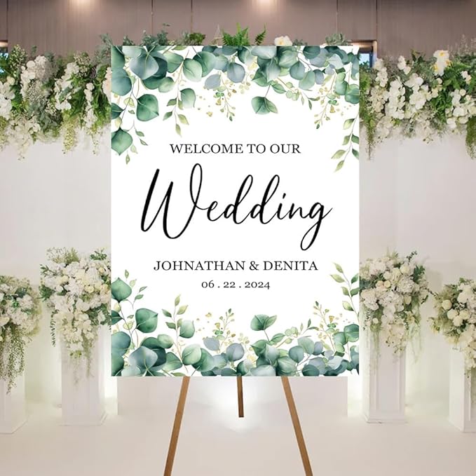 Welcome To Our Wedding Sign, Personalized Wedding Welcome Sign, Welcome to our - Image 2
