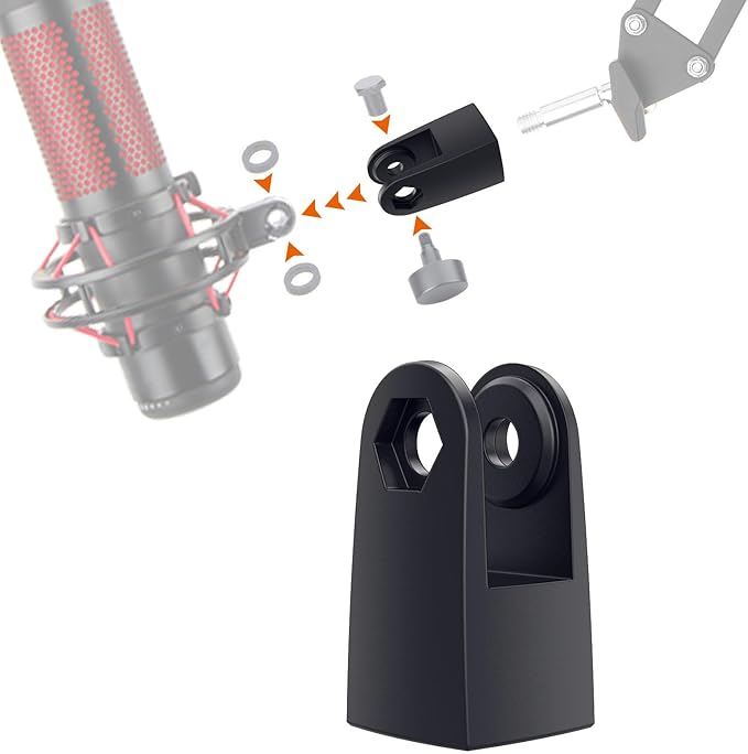 SUNMON Mic Stand Adapter for 3/8" HyperX QuadCast Boom Arm by sunmon