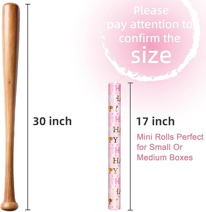 Yarcony Girl Birthday Wrapping Paper, Baby Shower - Image 3