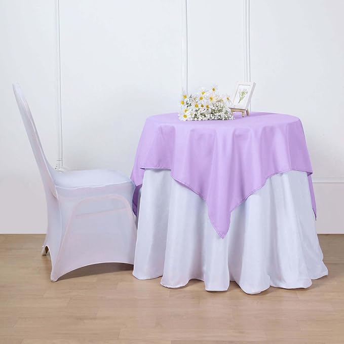 Efavormart 54x54 Lavender Wholesale Linens Seamless Polyester Square Tablecloth - Image 2