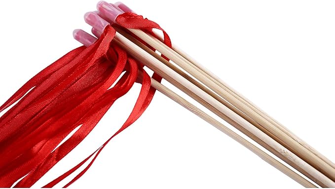 100PCS Ribbon Stick Wands Wedding Streamers - Image 2