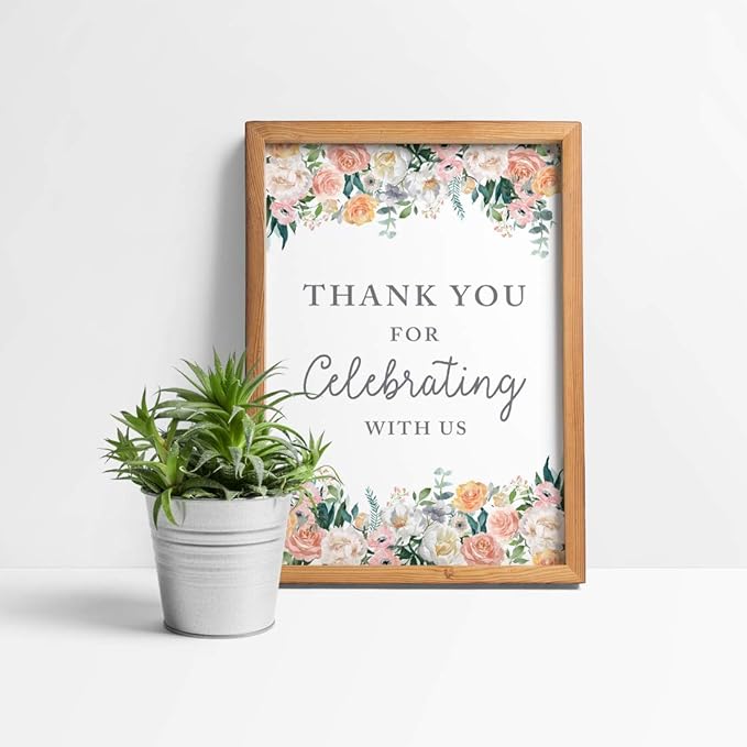 Andaz Press Extra Large Wedding Easel Board Party Sign, 12x18-inch, Peach Coral - Image 2