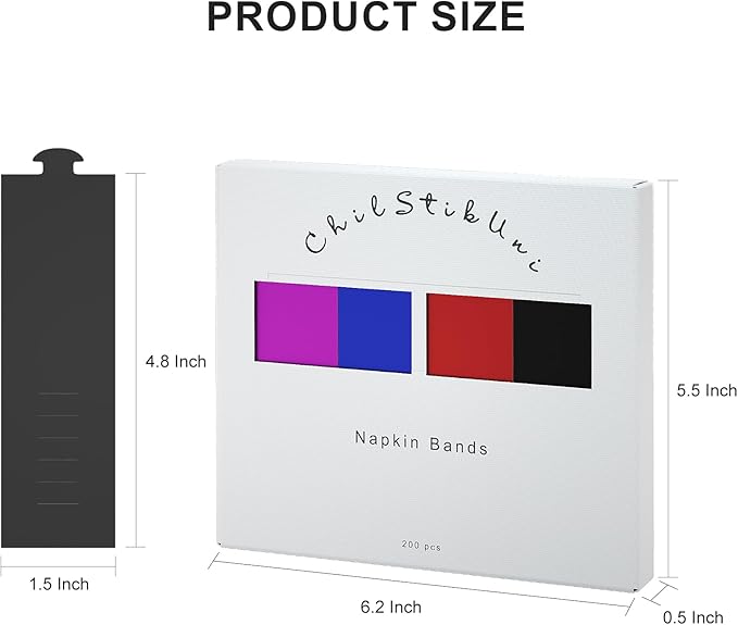 Polymer Material Reusable Napkin Band, Glue-Free Tear-Proof Water Resistant - Image 7