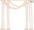 Ling's Moment Wedding Arch Draping Fabric 2 Panels 32Ft x 30" Wrinkle-Free by LingsMoment