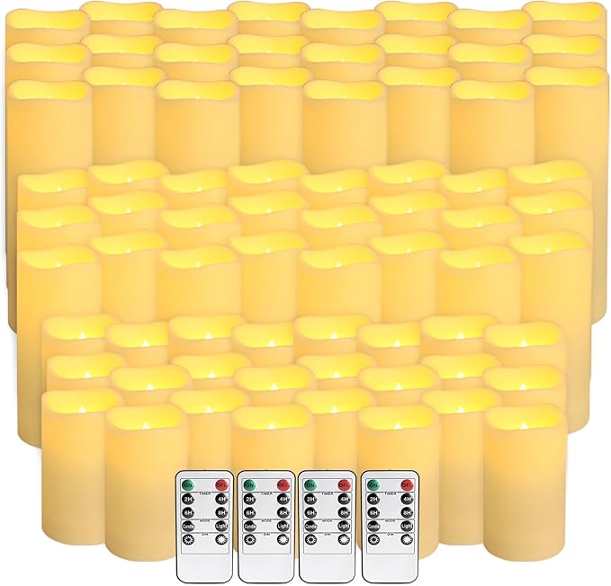 pliadvbu Flameless LED Candles 72 Pack, Outdoor Realistic Waterproof Votive by Pliadvbu