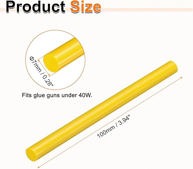 HARFINGTON 10pcs Hot Glue Sticks 0.28" Dia x 3.94" Long EVA Mini Hot Melt - Image 2
