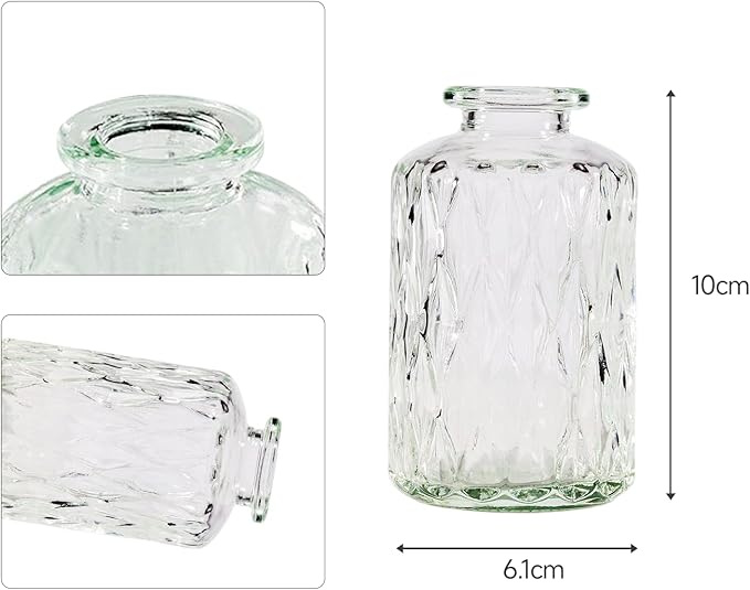 20 Pcs Prismatic Flower Bud Vases, Loose Transparent Flower Bud Vases, Small - Image 2