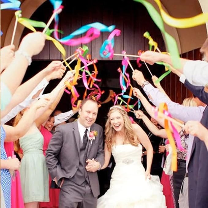 Kingsnow 100 Pieces Multi-Color Ribbon Wands Streamers Sticks - Image 6
