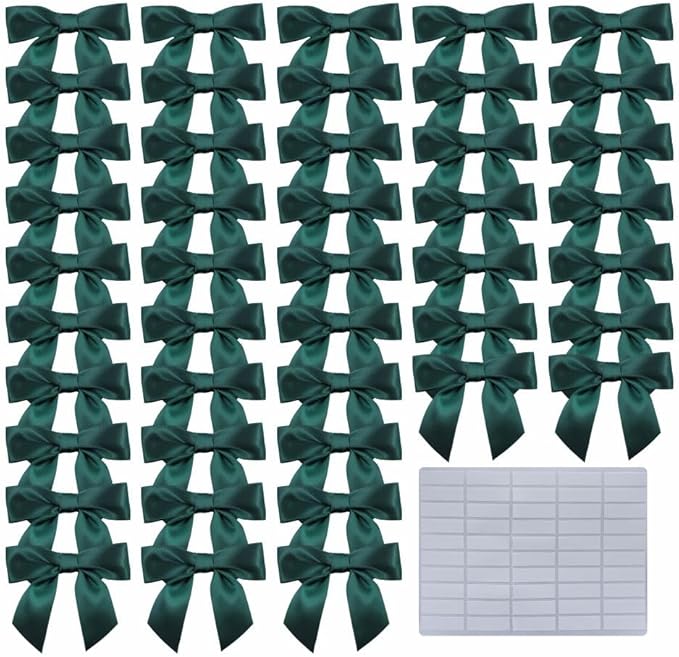 2.5" Hgzgch Dark Green Ribbon Bow by Unknown