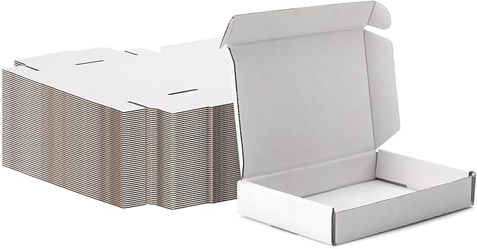 MEBRUDY 6x4x1 Inches Shipping Boxes Pack of 50, Small Corrugated Cardboard Box by MEBRUDY
