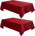Fitable Faux Linen Christmas Tablecloth 2 Pack, Burlap Textured Fabric by Fitable