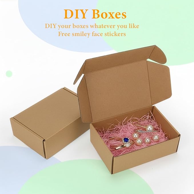MEBRUDY 6x4x2 Inches Shipping Boxes Pack of 75, Small Corrugated Cardboard Box - Image 7