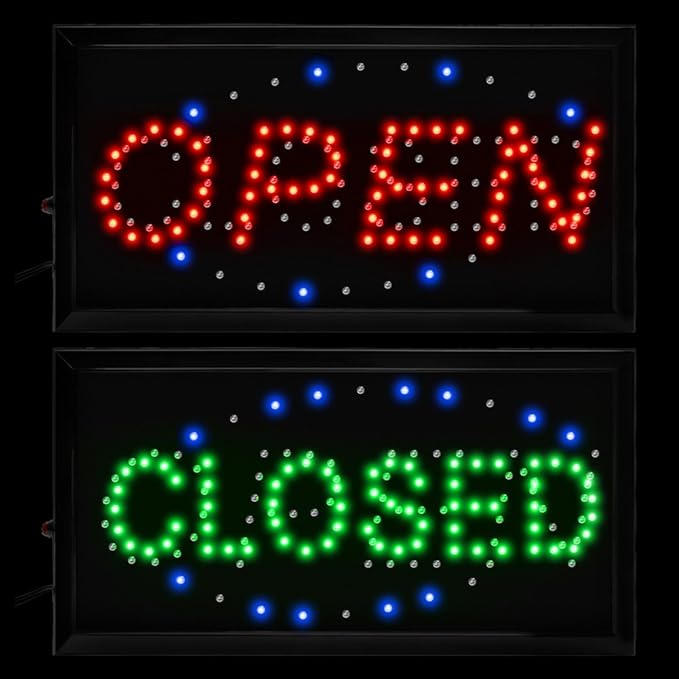 Boshen Led Open Signs Decor for Business Mart Shop Store Bar Cafe Barber ATM by Boshen
