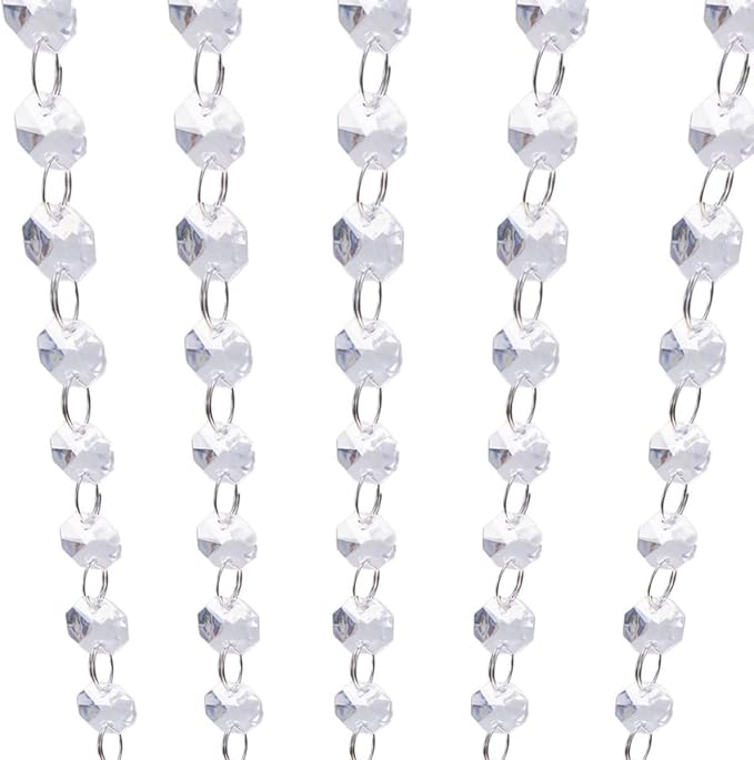 Crystal Clear Acrylic Bead Garland Chandelier Hanging Wedding Decoration 33 FT by SKY+CANDYBAR