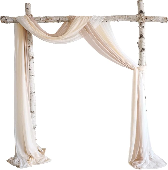 Lookein Chiffon Arch Fabric Drapes by Lookein
