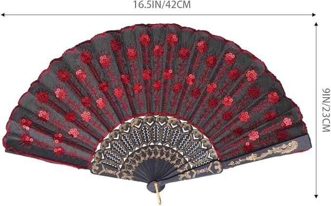 QIRMIZI 30 Pack Fabric Folding Handheld Fans, and Dancing - Image 3