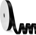 Black Satin Ribbon Double Faced Satin 1/2 inch x 55 Yards Polyester Ribbon by OZXCHIXU