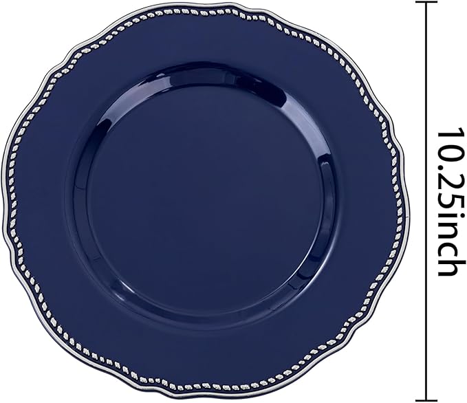 Hioasis 60pcs Blue Plastic Plates - Image 6