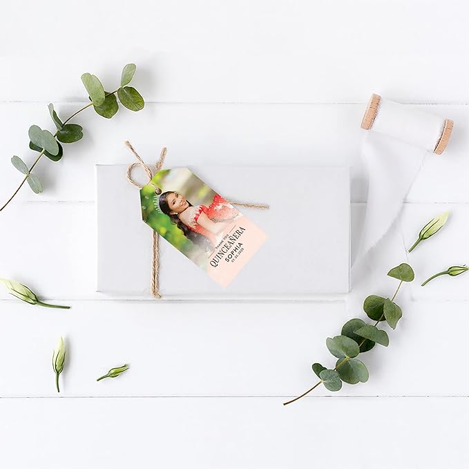 Andaz Press 40-Pack Personalized Quinceañera Favor Tags - Image 3