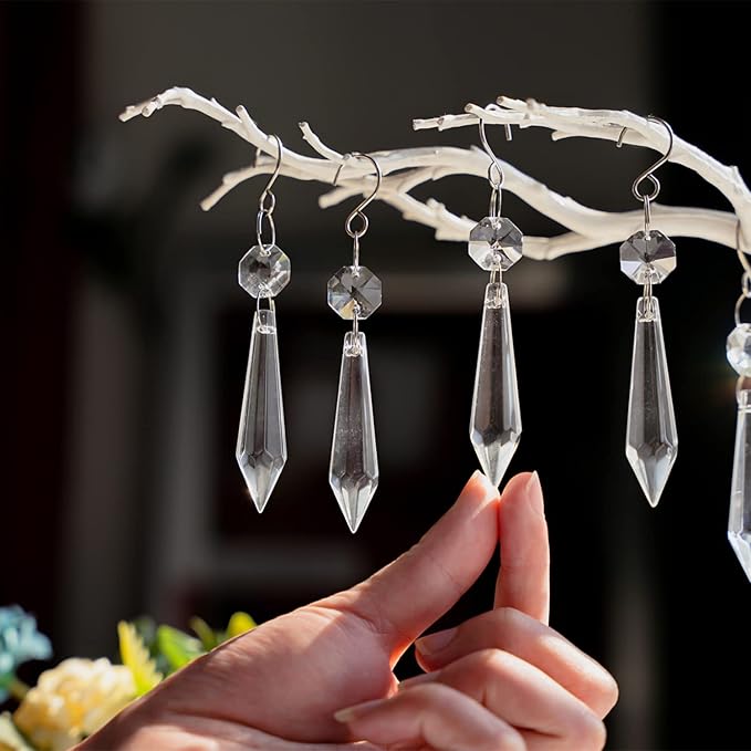 20PCS Clear Chandelier Icicle Crystal Prisms, 55mm Chandelier Crystals - Image 4