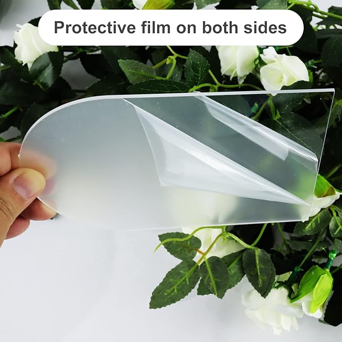 Clear Acrylic Sign with Wooden Stand Table Numbers DIY, 10 Pack Acrylic Sheets - Image 7