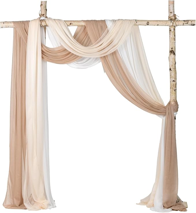 Lvydec 3 Panels Wedding Arch Draping Fabric by Lvydec