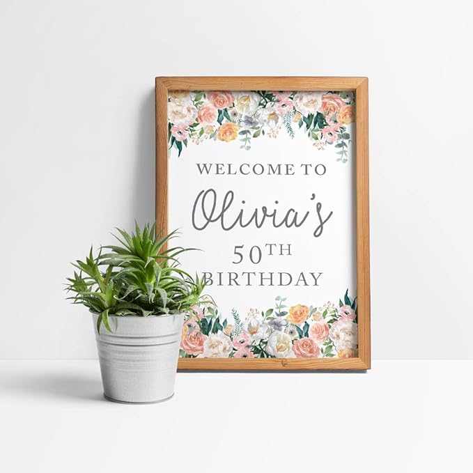 Andaz Press Personalized Extra Large Birthday Easel Board Party Sign, 12x18-inch - Image 3