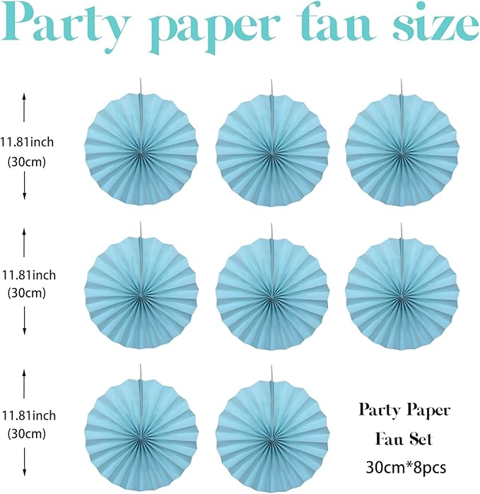 Blue Graduation Party Decor, Baby Blue Party Decorations, Christmas Baby Shower - Image 2