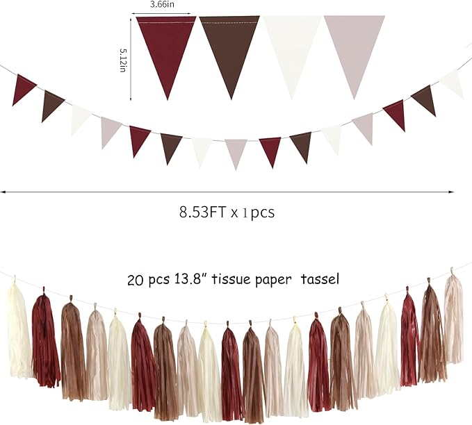 Brown Burgundy Champagne-Gold Party-Decorations - Image 3