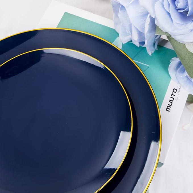 Liacere 150PCS Blue Plastic Plates - Image 7