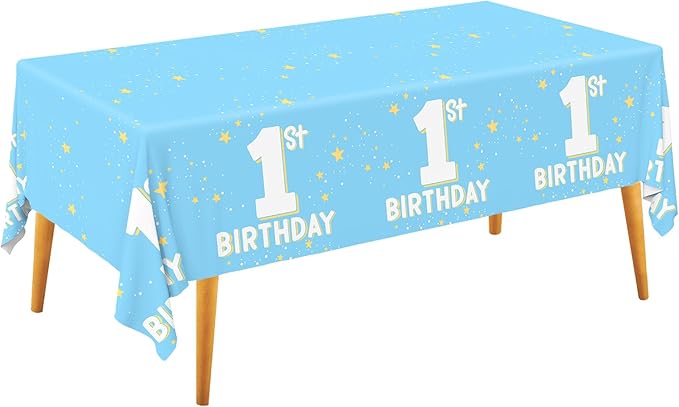 Gatherfun Baby Blue Party Supplies Set: 1st Birthday Decorations, Includes by Gatherfun