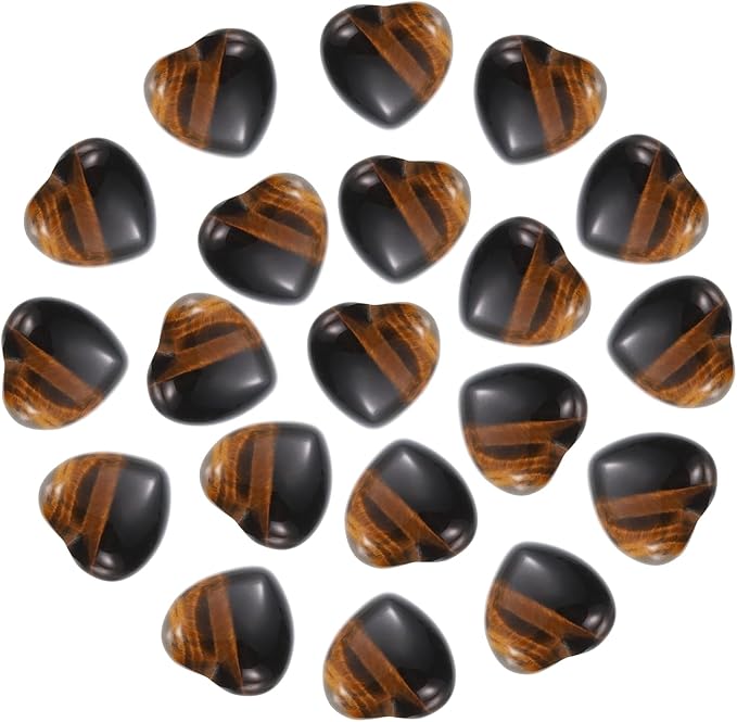 PATIKIL 20 Pcs Natural Heart Shaped Crystal Stone, 0.6 Inch Mini Polished Love by PATIKIL