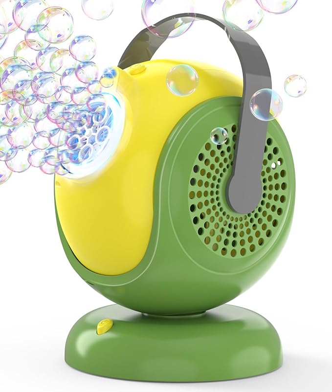 Bubble Machine, Automatic Bubbles Blower, 360° Rotation, 75° Adjustment by Joyfuture