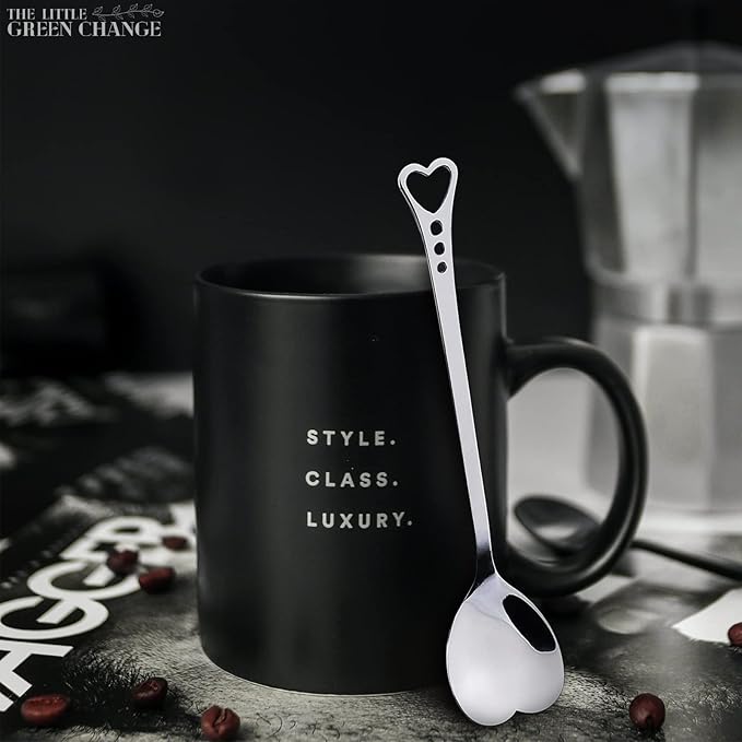 5.6'' Set of 6 Heart Spoons, Heart Shaped Spoons Stainless Steel – Cute Spoon - Image 8
