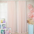 DUOBAO Peach Chiffon Backdrop Curtain-2 Panels 29"x120" Wedding Chiffon by DUOBAO